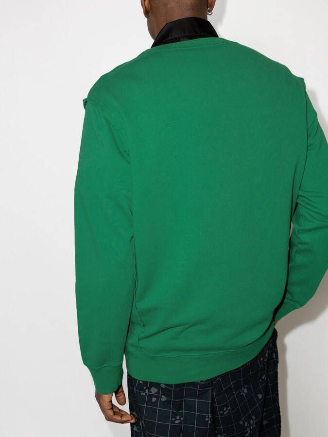 Undercover Sweater met ronde hals Groen