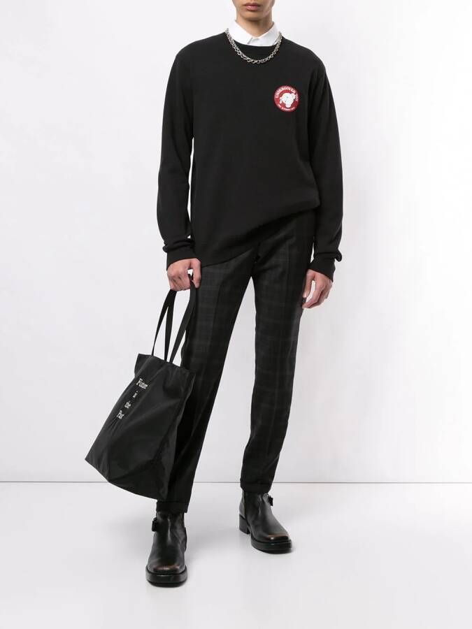 Undercover Sweater met ronde hals Zwart