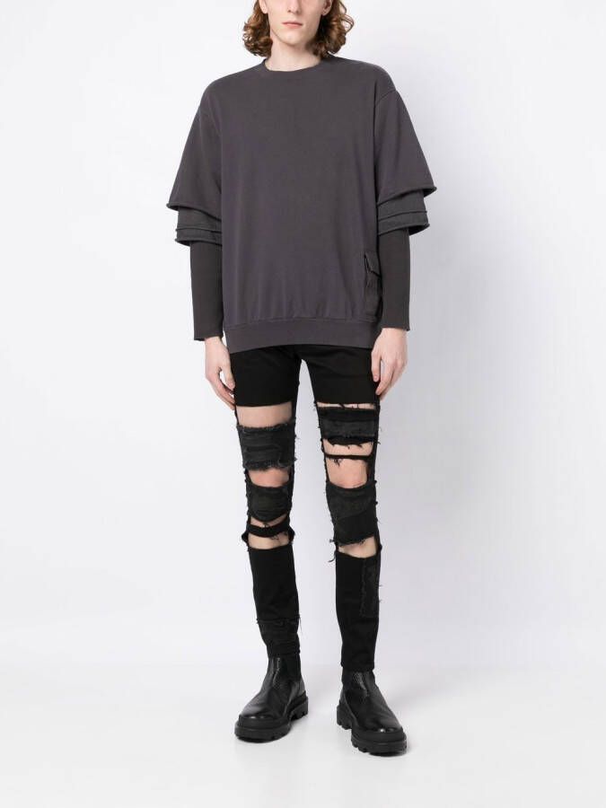 Undercover T-shirt met gelaagde mouwen Grijs