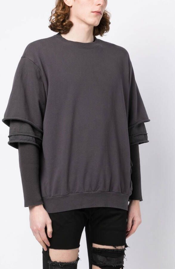 Undercover T-shirt met gelaagde mouwen Grijs