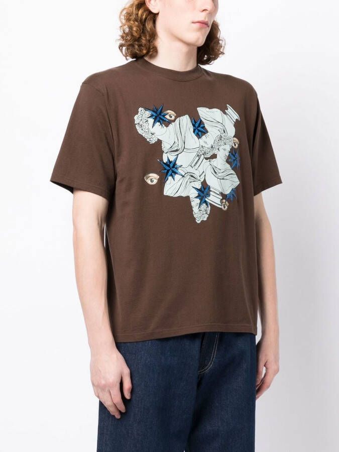 Undercover T-shirt met grafische print Bruin
