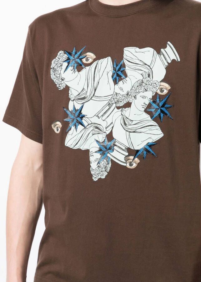 Undercover T-shirt met grafische print Bruin