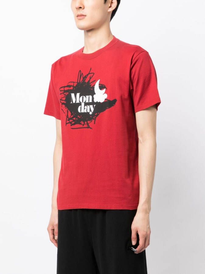 Undercover T-shirt met print Rood