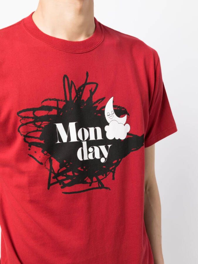 Undercover T-shirt met print Rood