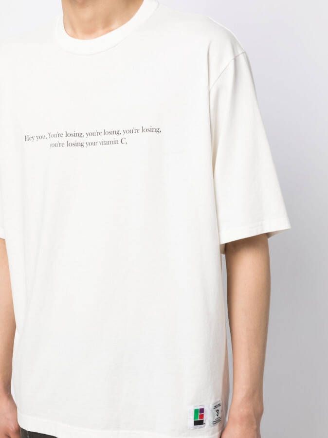 Undercover T-shirt met tekst Wit