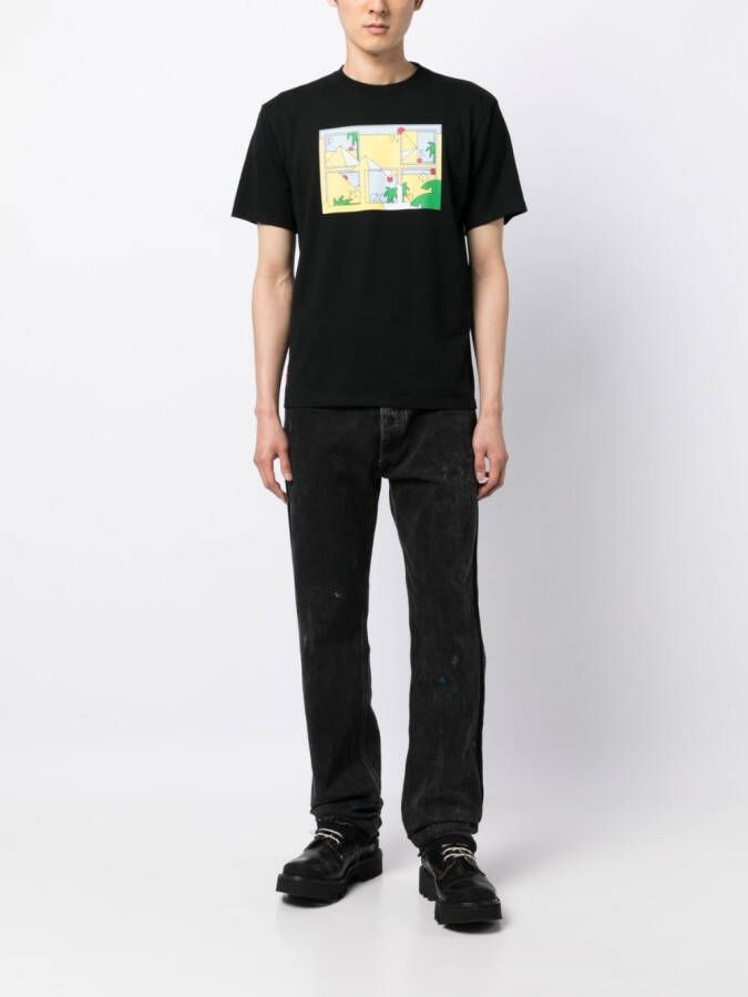 Undercover T-shirt met tekst Zwart