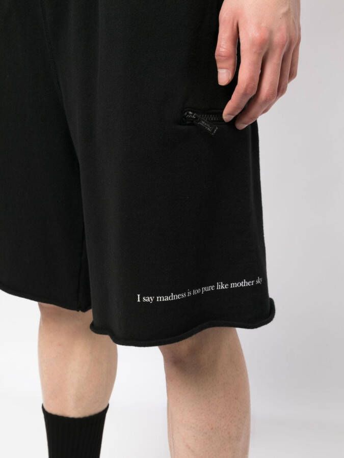 Undercover Trainingsshorts met tekst Zwart