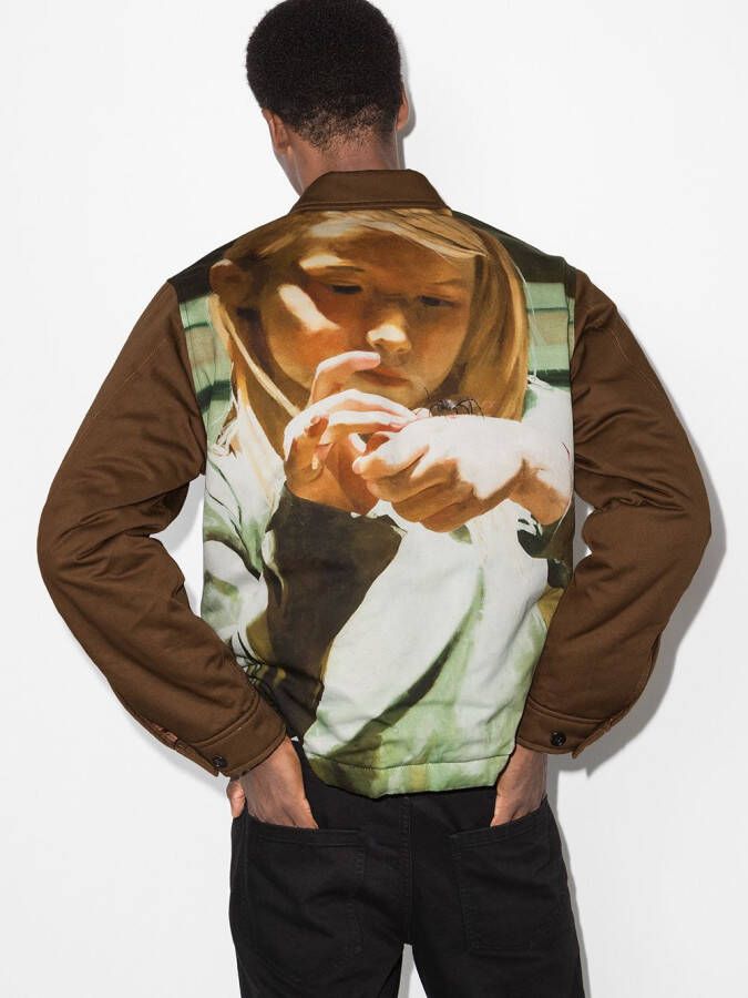 Undercover x Markus Akesson shirtjack met print Bruin