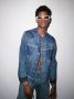 Undercover Zonnebril met rechthoekig montuur Blauw - Thumbnail 2