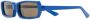 Undercover Zonnebril met rechthoekig montuur Blauw - Thumbnail 2