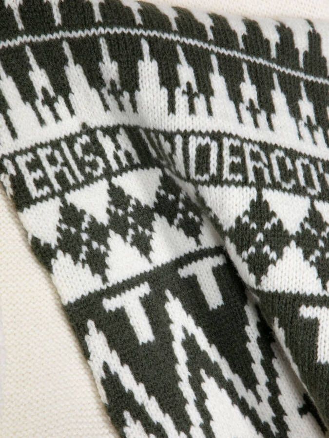 Undercoverism Intarsia sjaal Wit