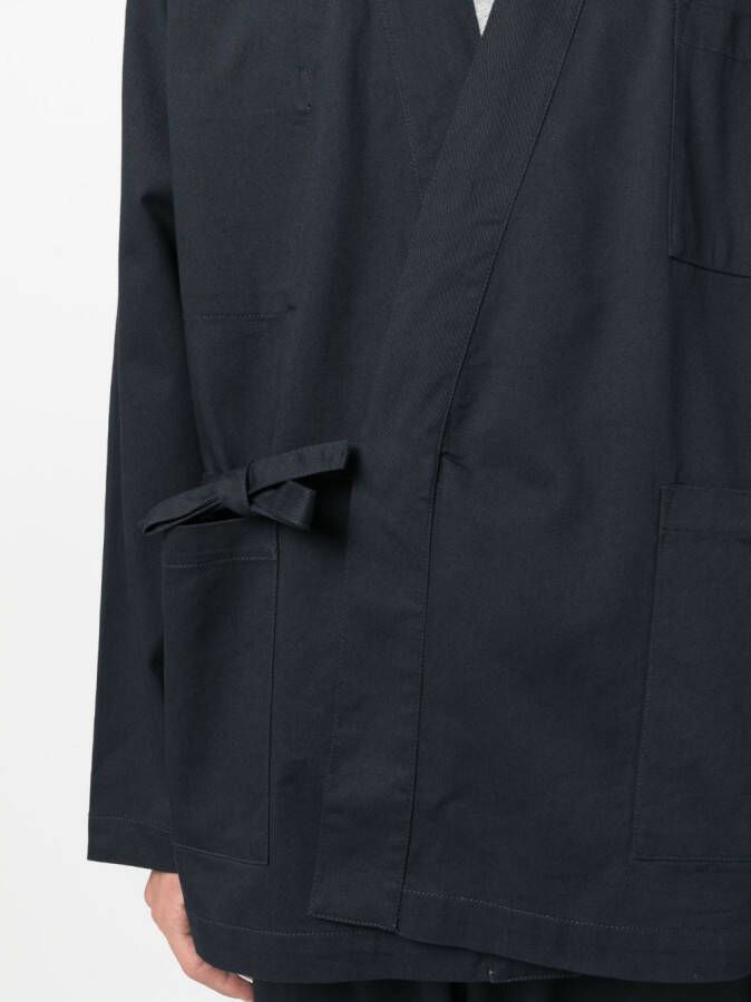 Universal Works Jack met striksluiting Blauw