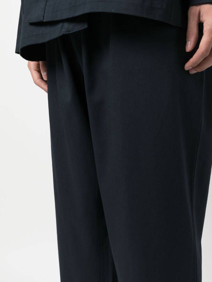 Universal Works Pantalon met elastische tailleband Blauw
