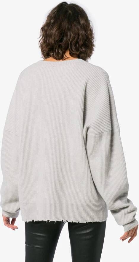 UNRAVEL PROJECT long sleeve wool blend sweater Grijs