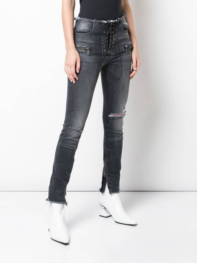 UNRAVEL PROJECT Skinny jeans Zwart
