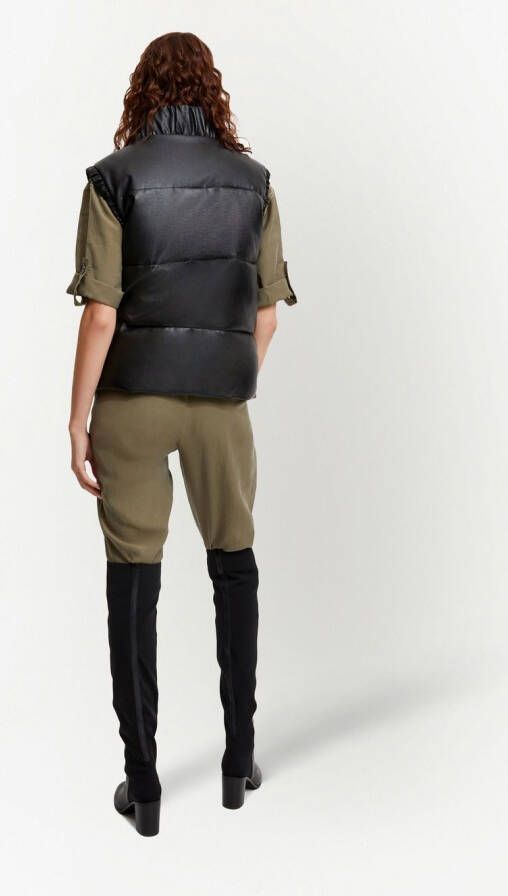Unreal Fur Bodywarmer van imitatieleer Zwart