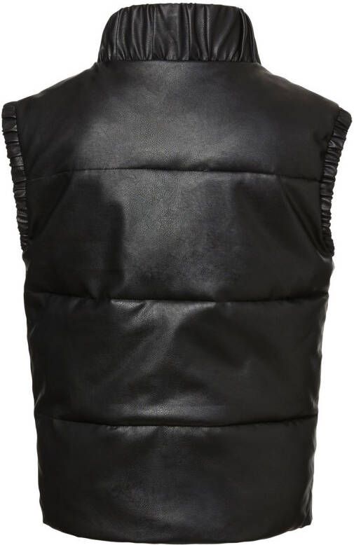 Unreal Fur Bodywarmer van imitatieleer Zwart
