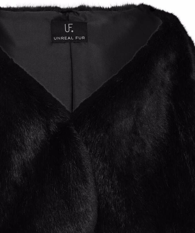 Unreal Fur Bolero van imitatiebont Zwart