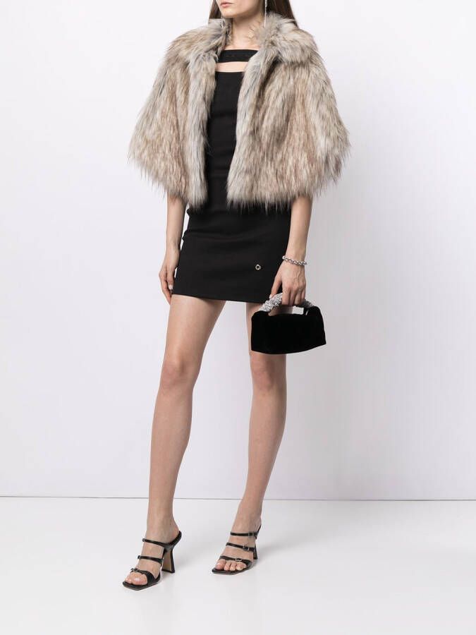 Unreal Fur Cape van imitatiebont Bruin