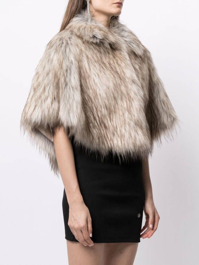 Unreal Fur Cape van imitatiebont Bruin
