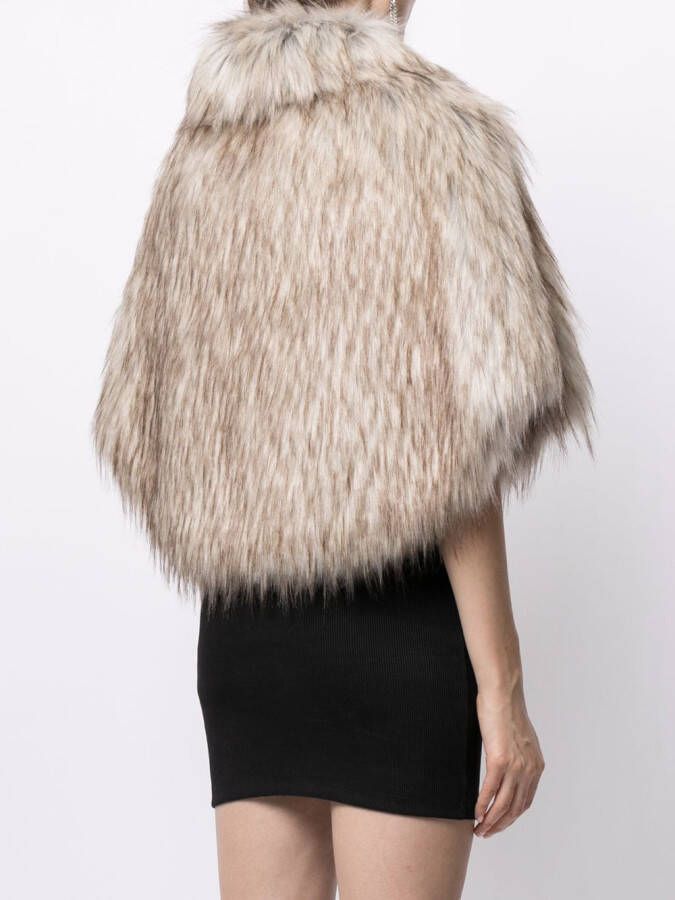 Unreal Fur Cape van imitatiebont Bruin