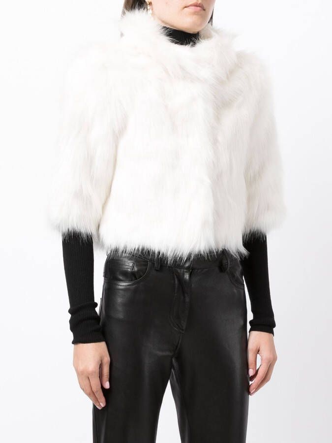 Unreal Fur Cropped jas Wit