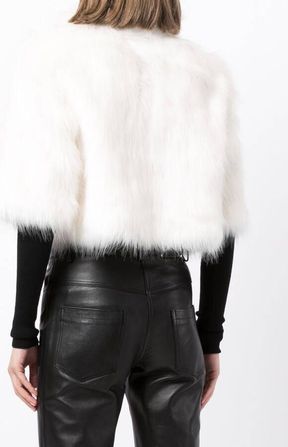 Unreal Fur Cropped jas Wit