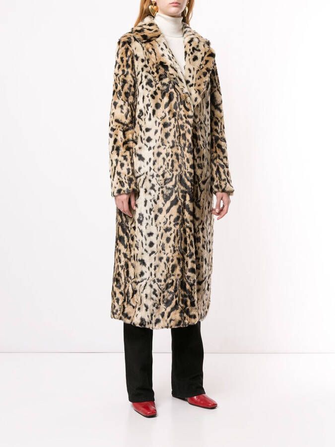 Unreal Fur Jas met luipaardprint Bruin