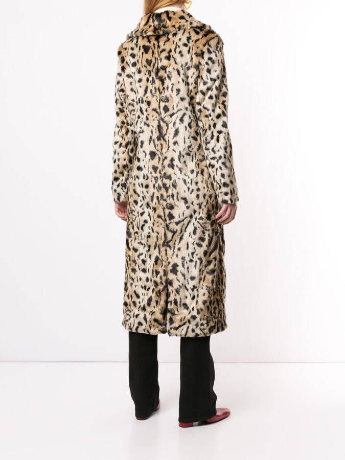 Unreal Fur Jas met luipaardprint Bruin