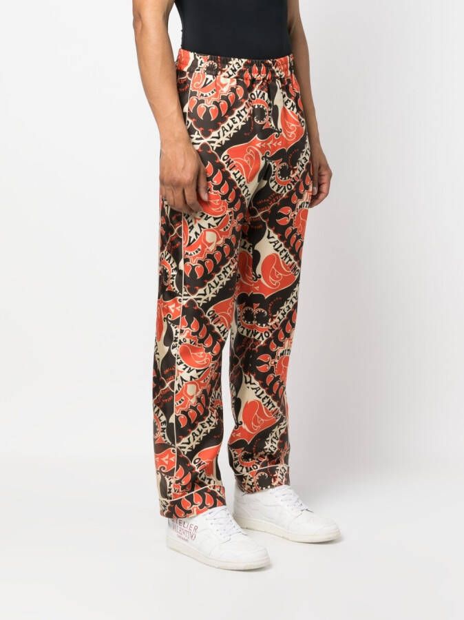 Valentino Garavani Pyjamabroek met abstracte print Oranje