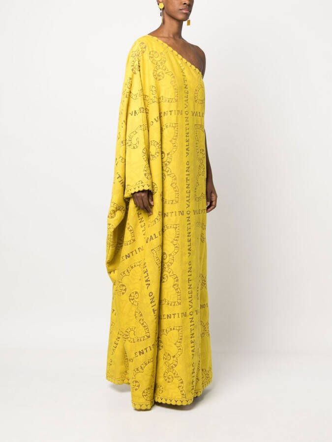 Valentino Garavani Asymmetrische maxi-jurk Geel
