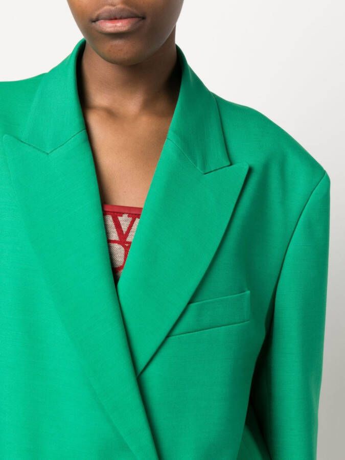 Valentino Garavani Blazer met dubbele rij knopen Groen