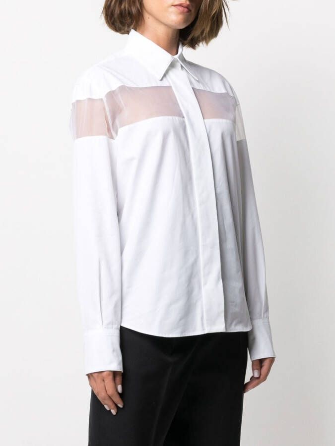 Valentino Garavani Blouse met doorzichtig vlak Wit