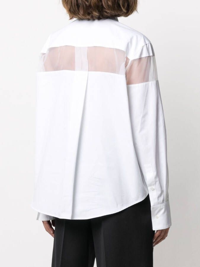 Valentino Garavani Blouse met doorzichtig vlak Wit