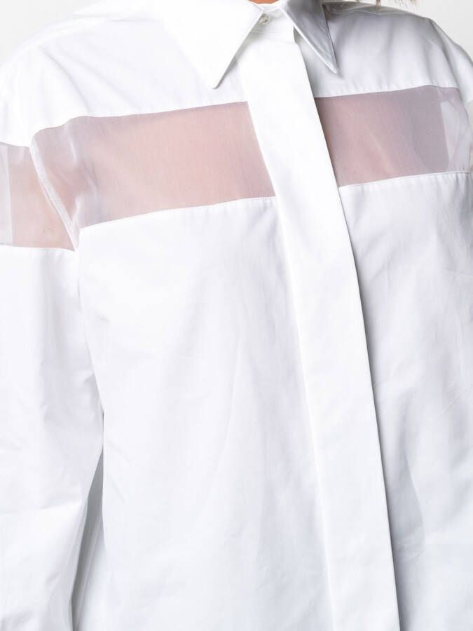 Valentino Garavani Blouse met doorzichtig vlak Wit