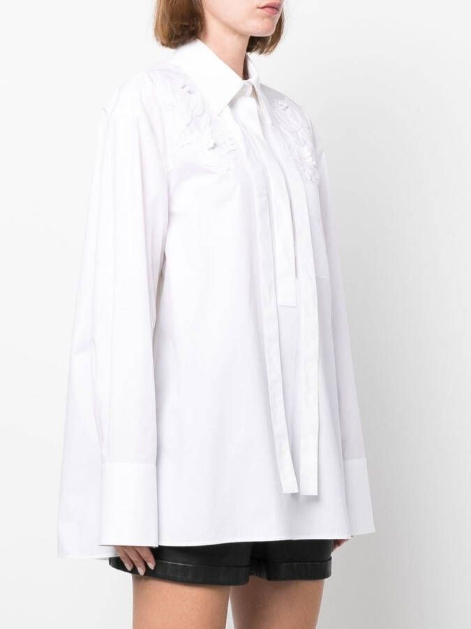 Valentino Garavani Blouse met geborduurde bloem Wit