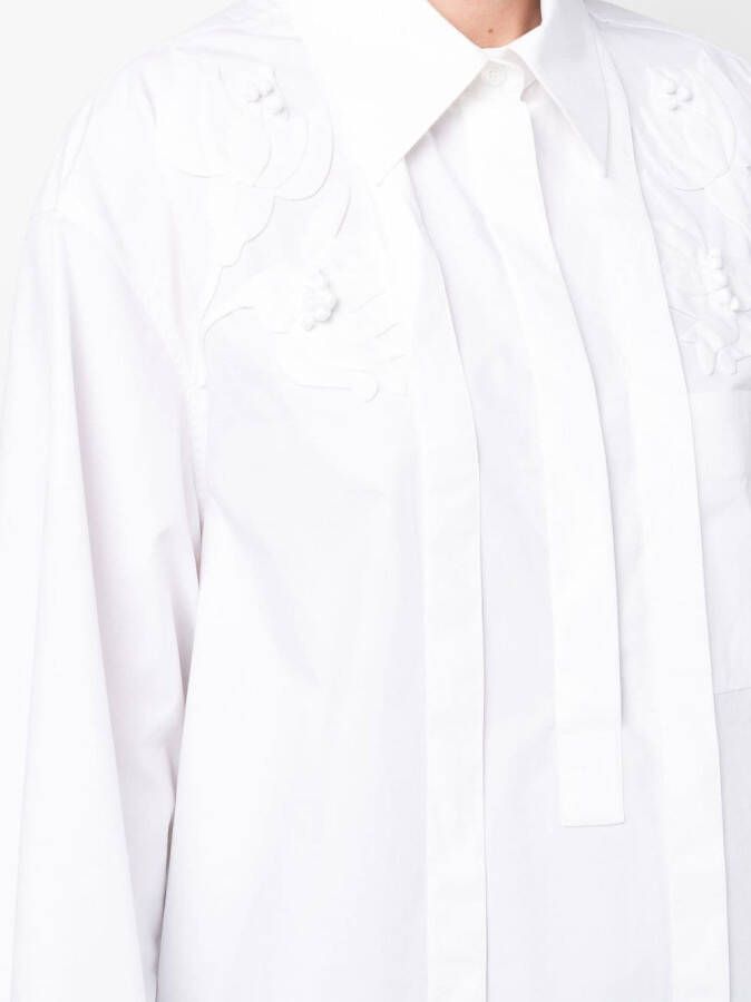 Valentino Garavani Blouse met geborduurde bloem Wit