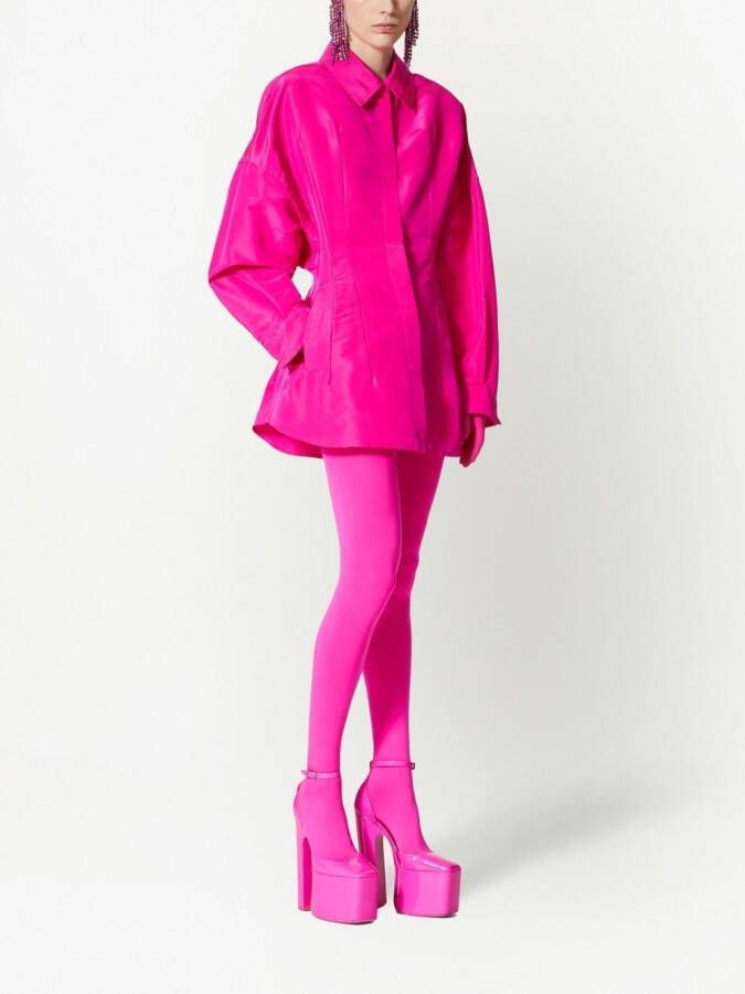 Valentino Garavani Shirtjack met gesmockt detail Roze