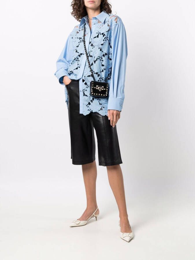 Valentino Garavani Blouse met kant Blauw