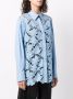 Valentino Garavani Blouse met kant Blauw - Thumbnail 3