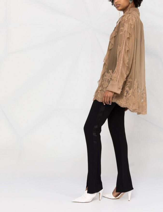 Valentino Garavani Blouse met ruches Beige
