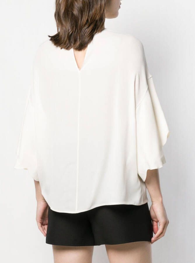 Valentino Garavani Blouse met tulpmouwen Wit