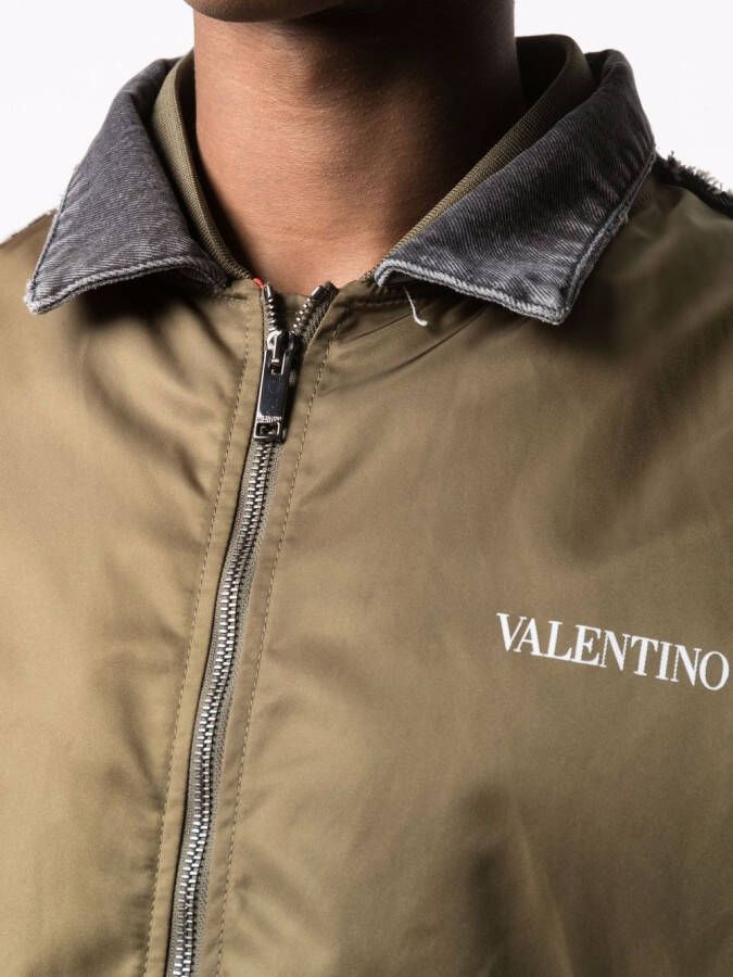 Valentino Garavani Bomberjack met logoprint Groen