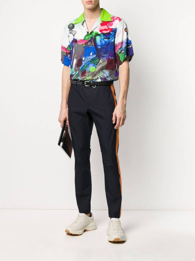 Valentino Garavani Broek met contrasterend vlak Blauw