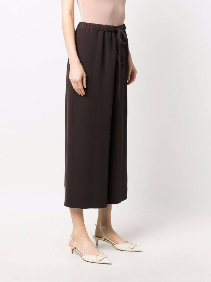 Valentino Garavani Broek met gestrikte taille Bruin