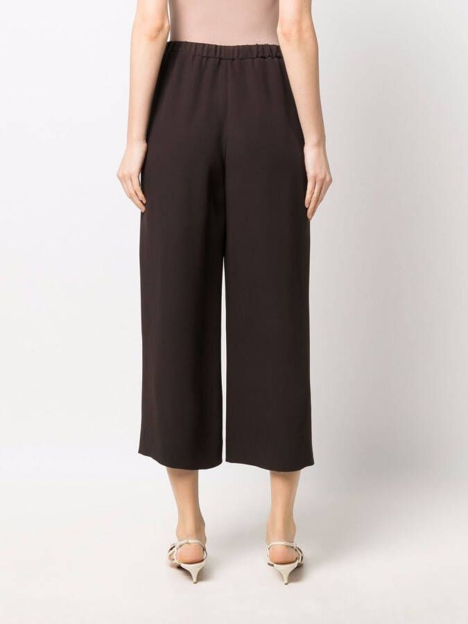 Valentino Garavani Broek met gestrikte taille Bruin
