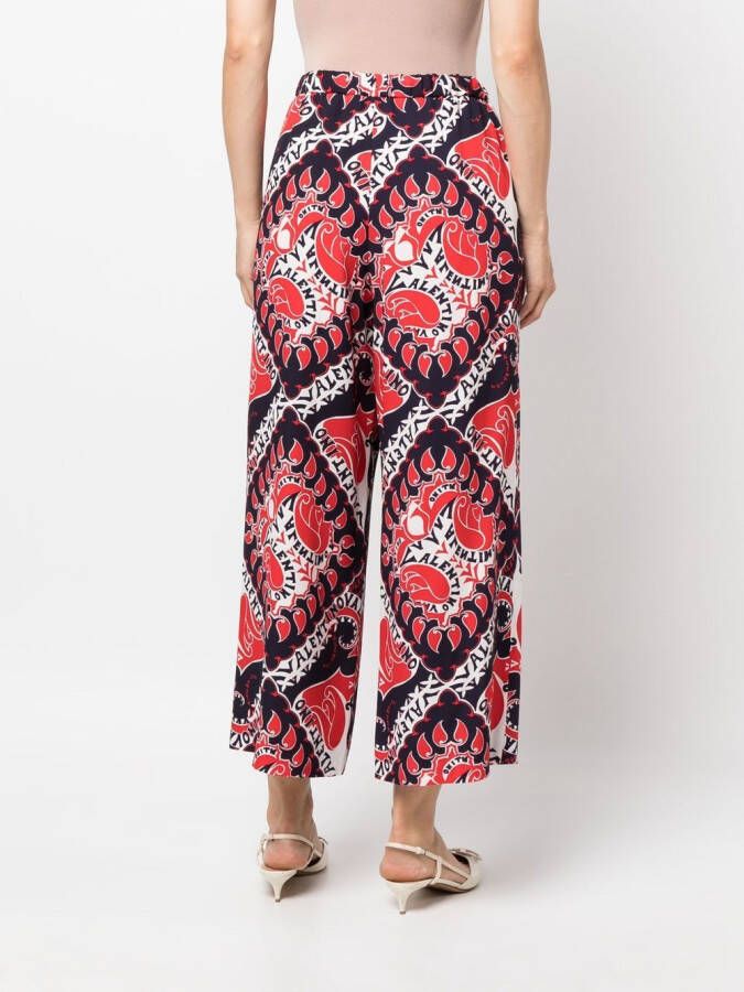 Valentino Garavani Broek met print Rood