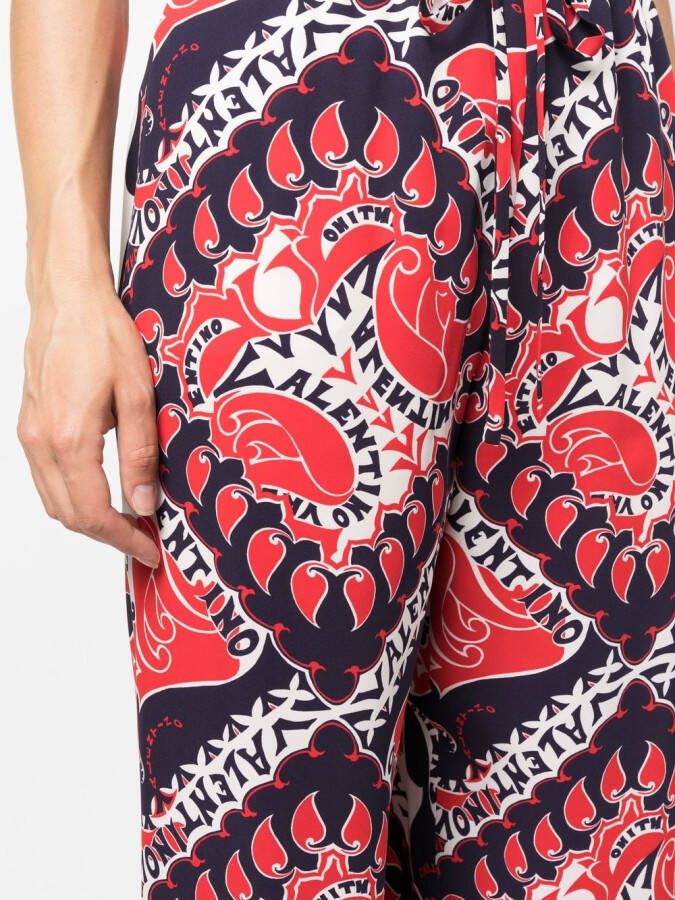 Valentino Garavani Broek met print Rood