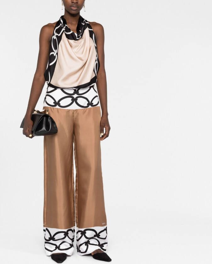 Valentino Garavani Zijden jumpsuit Beige