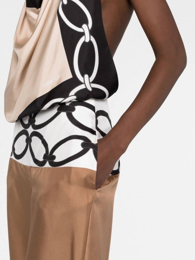 Valentino Garavani Zijden jumpsuit Beige